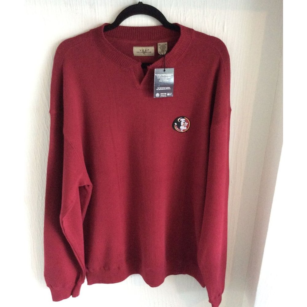 NWT Vesi Sportswear NCAA  Florida State Seminoles Sweater - Size Large